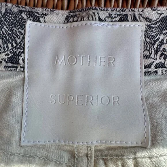 MOTHER The Hustler Ankle Jeans Women's 26 French Fairy Tale Black & White Pants - Picture 7 of 12